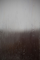 raindrop on the house window