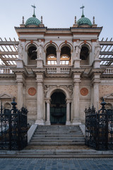 Naklejka premium Budapest Castle Bazaar and The Royal Gardens: one of the newest attraction At the Foot of Castle Hill