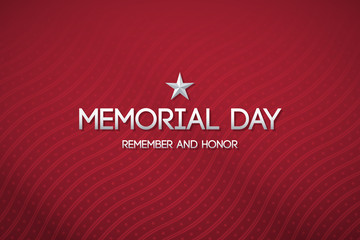 Red patriotic background for Memorial day - 191849530