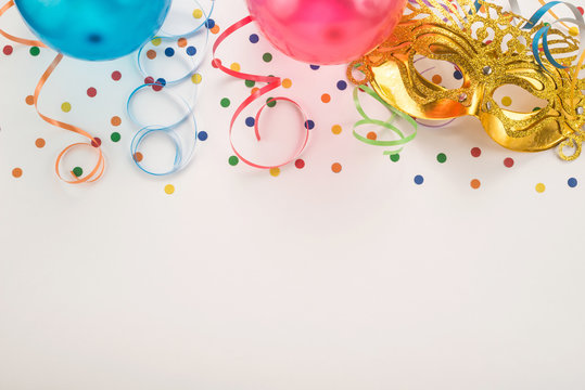 Festive party on white background