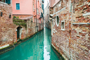 Scenic canal in Venice, Italy.