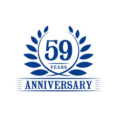 59 years anniversary logo template. 
