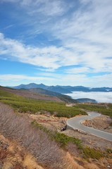 Sea of clouds at Norikura National Park in Nagano Japan with Japnese alps