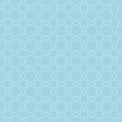 Light blue geometric ornament. Seamless pattern