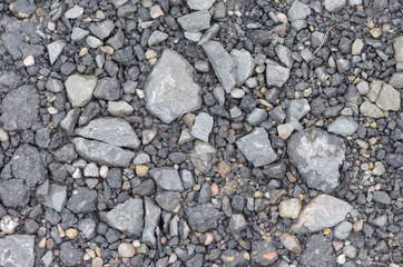 Pebbles background. Stone top view texture