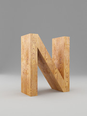 3D decorative wooden Alphabet, capital letter