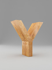 3D decorative wooden Alphabet, capital letter