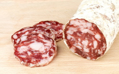 rosette véritable de Lyon en gros plan