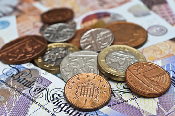 British pounds banknotes 