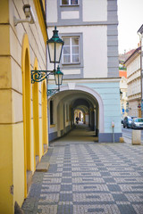 old streets in the city of Prague