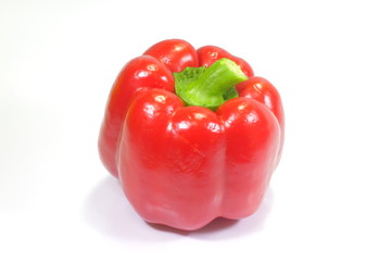 one sweet bell pepper on white background