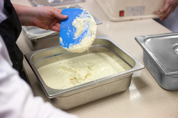 Making chocolate. Chocolate factory.