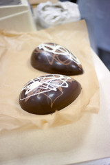 Making chocolate. Chocolate factory.