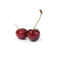 sweet cherries isolated on a white background