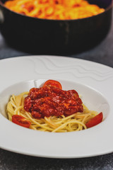Spaghetti with sauce