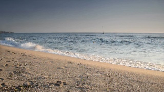 Splashing waves on the beach - Bulgarian seaside landscapes