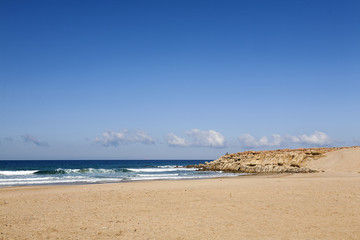 Fototapeta na wymiar Typical wild beach in Tangier