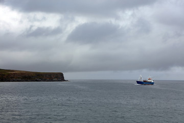 Obraz premium Ponta Delgada Harbour, Sao Miguel Island, Azores, Portugal, Europe