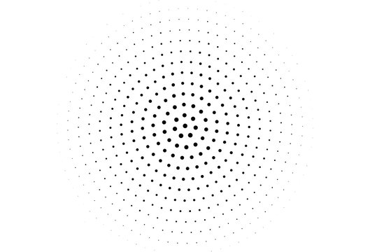 Abstract monochrome halftone pattern. Futuristic panel. Grunge dotted backdrop with circles, dots, point. 