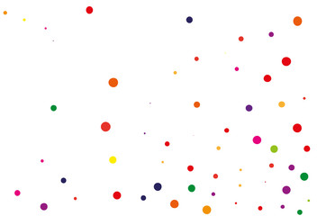Festival pattern with color round glitter, confetti. Random, chaotic polka dot. 