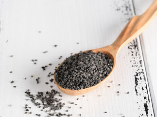 Himalayan black rock salt used in South Asia, the Himalayas, Pakistan.