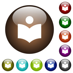 Library color glass buttons
