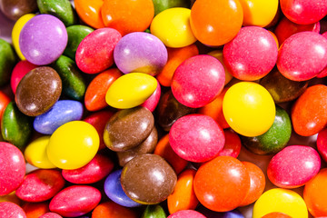 Texture of the many candies for background