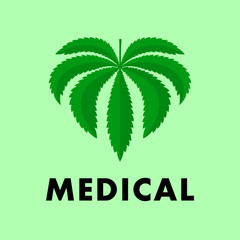 Obraz premium Medical marijuana. Cannabis leaf