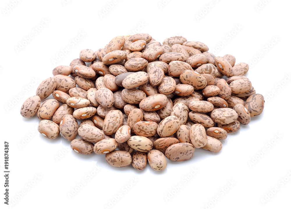 Sticker pinto beans isolated on white background