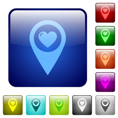 Favorite GPS map location color square buttons