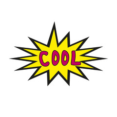 A speech bubble with an abrupt inscription. Vector illustration