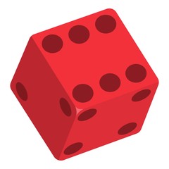 Dice icon, flat style
