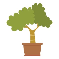 House plant icon, flat style