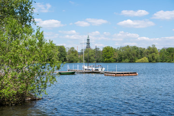 Zwickau Schwanenteich Bootssteg