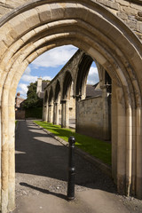 Fototapeta premium Picturesque old arches near Gloucester Cathedral,Gloucestershire, UK