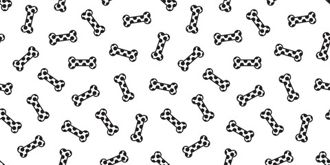Dog Bone Seamless pattern vector dog paw polka dot isolated wallpaper background