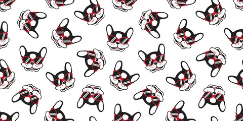 dog seamless pattern french bulldog isolated vector red sunglasses glasses icon wallpaper background illustration