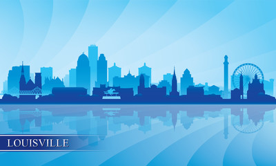 Naklejka premium Louisville city skyline silhouette background