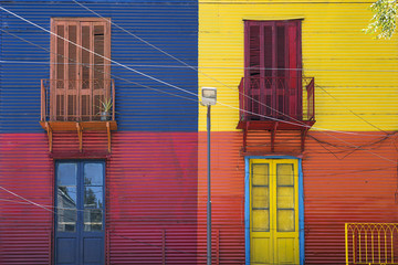 Colorful facade from Caminito in La Boca, Buenos Aires, Argentina