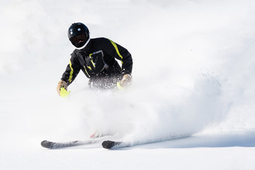 People are having fun in downhill skiing and snowboarding	