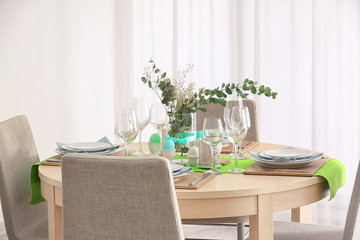 Beautiful festive Easter table setting