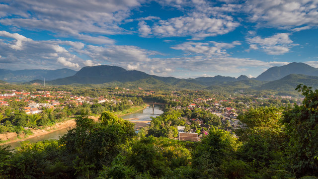 View of Luang Prabang, Laos from Mount Phousi