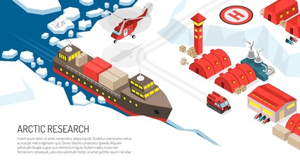 Arctic Research Polar Station Poster  - obrazy, fototapety, plakaty