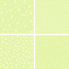 Elegant vector floral pattern set