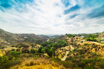 Fototapeta premium Bronson Canyon under a cloudy sky