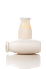 Two bottles of yogurt