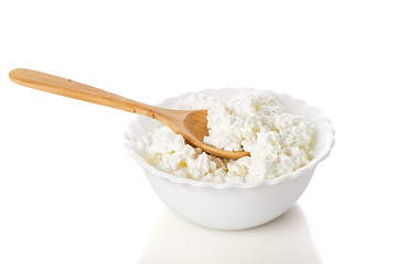 Plate of fresh cottage cheese