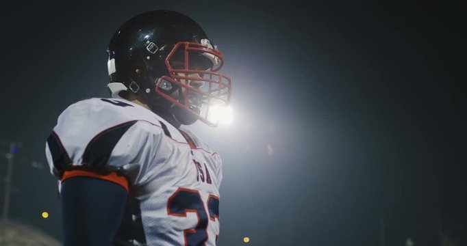 Portrait Of Caucasian Male American Football