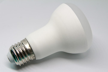 LED light bulb white background