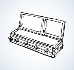 Coffin. Vector drawing